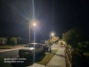 Street light, light beam